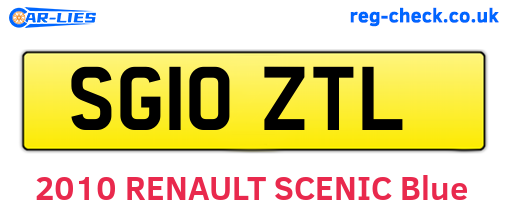 SG10ZTL are the vehicle registration plates.