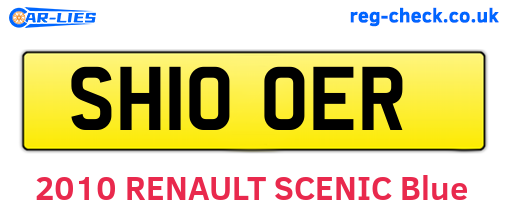 SH10OER are the vehicle registration plates.
