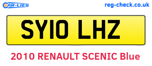 SY10LHZ are the vehicle registration plates.