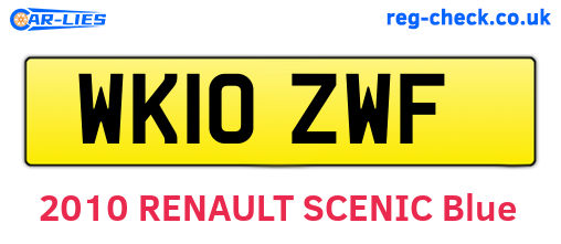 WK10ZWF are the vehicle registration plates.