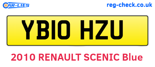 YB10HZU are the vehicle registration plates.