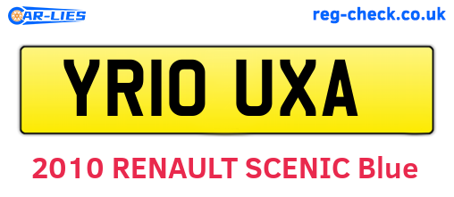 YR10UXA are the vehicle registration plates.