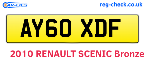 AY60XDF are the vehicle registration plates.