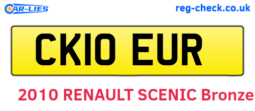 CK10EUR are the vehicle registration plates.