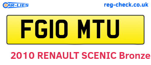 FG10MTU are the vehicle registration plates.