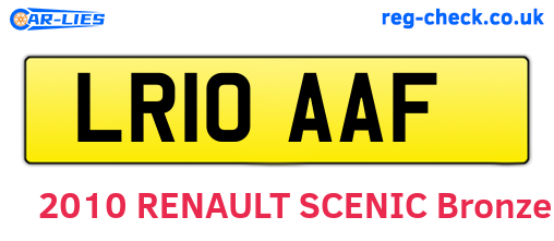 LR10AAF are the vehicle registration plates.