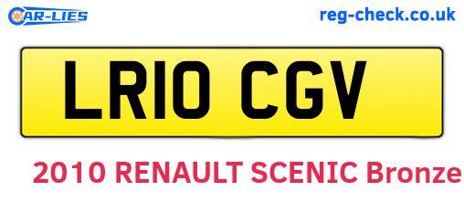 LR10CGV are the vehicle registration plates.