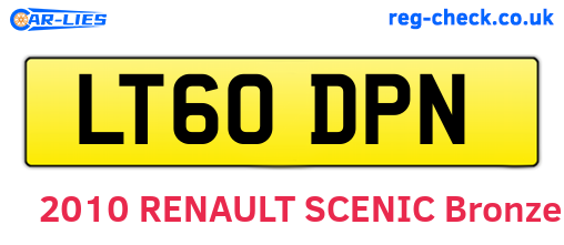 LT60DPN are the vehicle registration plates.