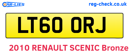 LT60ORJ are the vehicle registration plates.