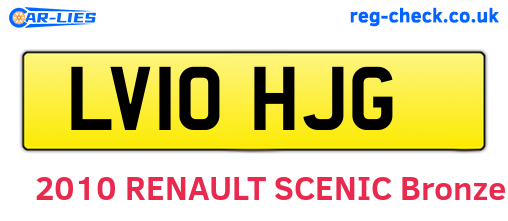 LV10HJG are the vehicle registration plates.