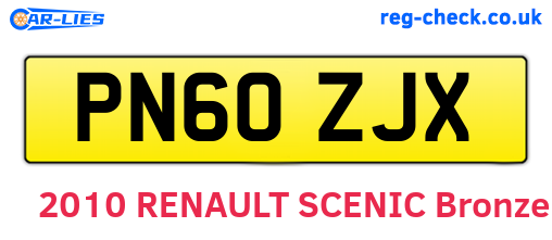 PN60ZJX are the vehicle registration plates.