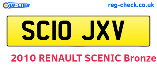 SC10JXV are the vehicle registration plates.