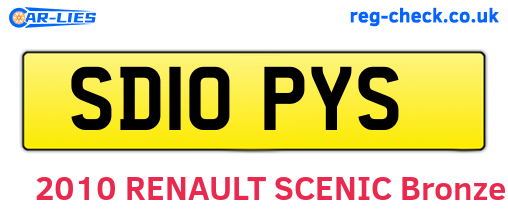 SD10PYS are the vehicle registration plates.