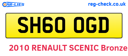 SH60OGD are the vehicle registration plates.