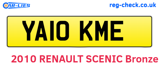 YA10KME are the vehicle registration plates.