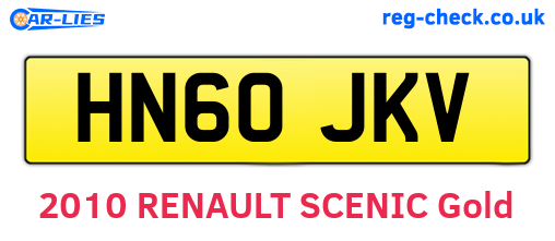 HN60JKV are the vehicle registration plates.