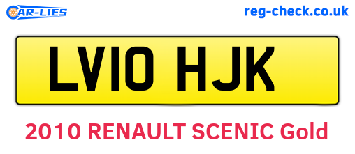 LV10HJK are the vehicle registration plates.