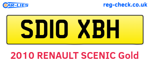 SD10XBH are the vehicle registration plates.