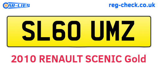 SL60UMZ are the vehicle registration plates.