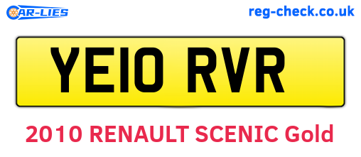 YE10RVR are the vehicle registration plates.