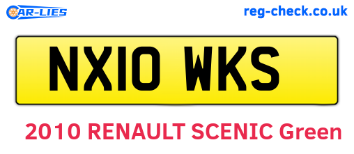 NX10WKS are the vehicle registration plates.