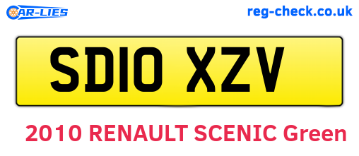 SD10XZV are the vehicle registration plates.
