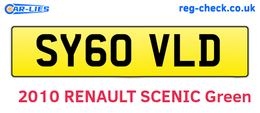 SY60VLD are the vehicle registration plates.