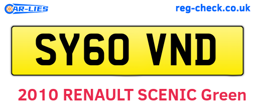 SY60VND are the vehicle registration plates.