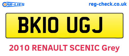 BK10UGJ are the vehicle registration plates.