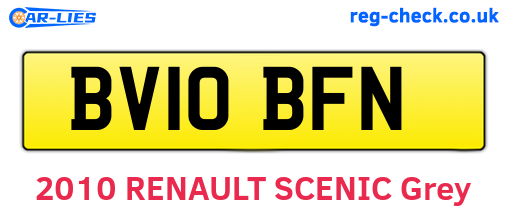BV10BFN are the vehicle registration plates.