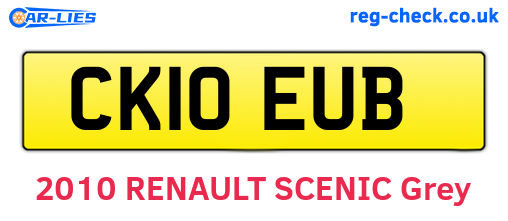 CK10EUB are the vehicle registration plates.