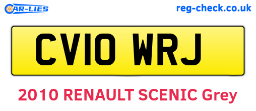 CV10WRJ are the vehicle registration plates.