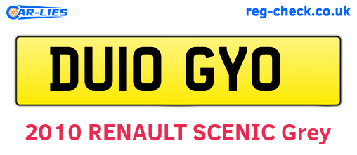 DU10GYO are the vehicle registration plates.