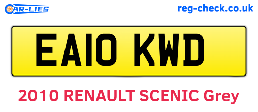 EA10KWD are the vehicle registration plates.