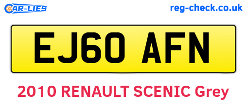 EJ60AFN are the vehicle registration plates.
