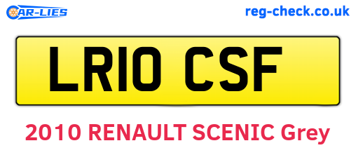 LR10CSF are the vehicle registration plates.