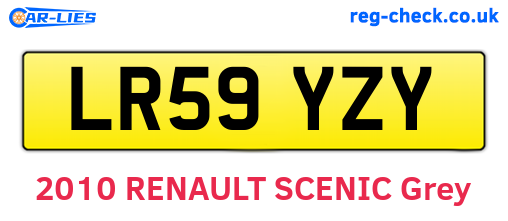 LR59YZY are the vehicle registration plates.