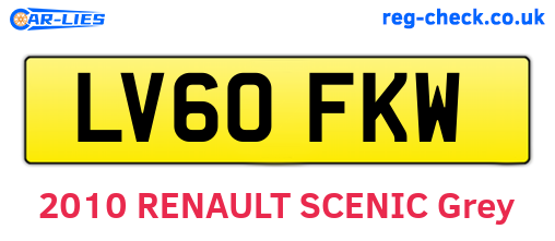 LV60FKW are the vehicle registration plates.