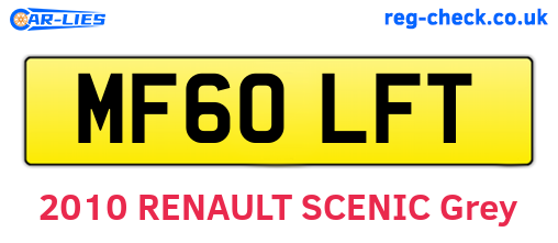 MF60LFT are the vehicle registration plates.