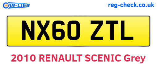 NX60ZTL are the vehicle registration plates.