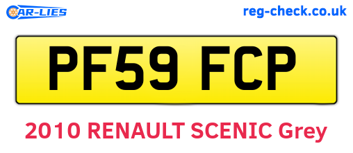 PF59FCP are the vehicle registration plates.