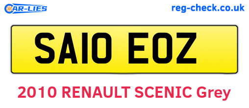 SA10EOZ are the vehicle registration plates.