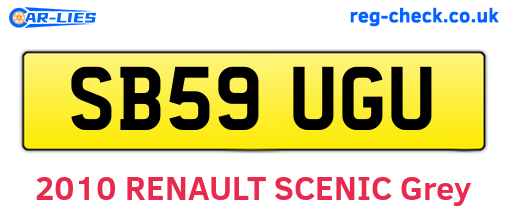 SB59UGU are the vehicle registration plates.