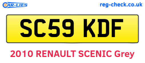SC59KDF are the vehicle registration plates.