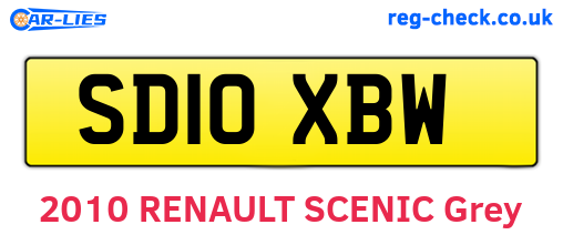 SD10XBW are the vehicle registration plates.