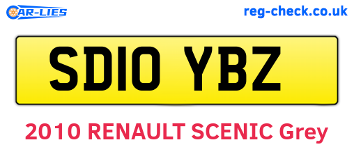 SD10YBZ are the vehicle registration plates.