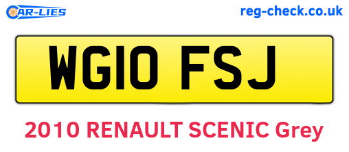 WG10FSJ are the vehicle registration plates.