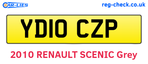 YD10CZP are the vehicle registration plates.
