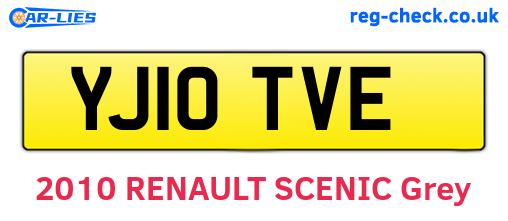 YJ10TVE are the vehicle registration plates.