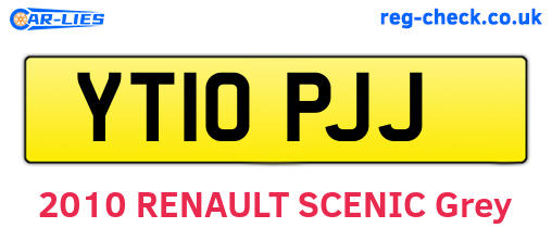 YT10PJJ are the vehicle registration plates.
